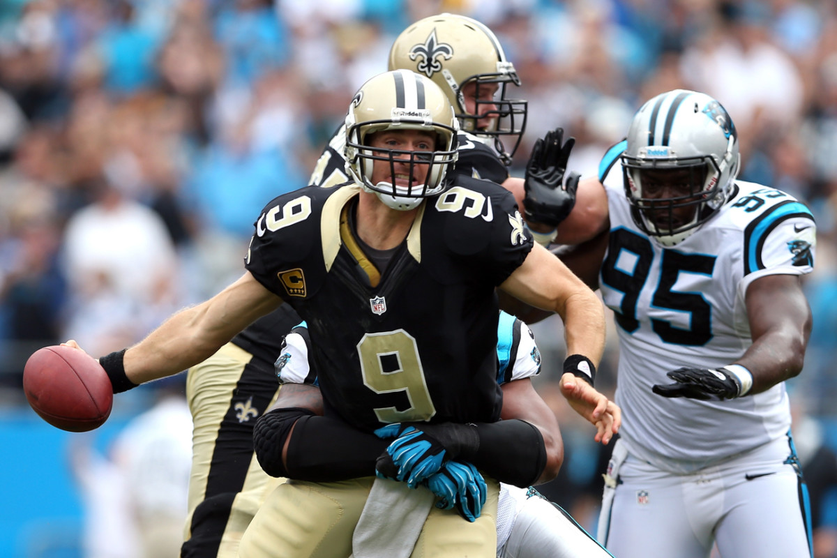 Brees led the league in TD passes and passing yards in ’12 but couldn’t save the Saints.